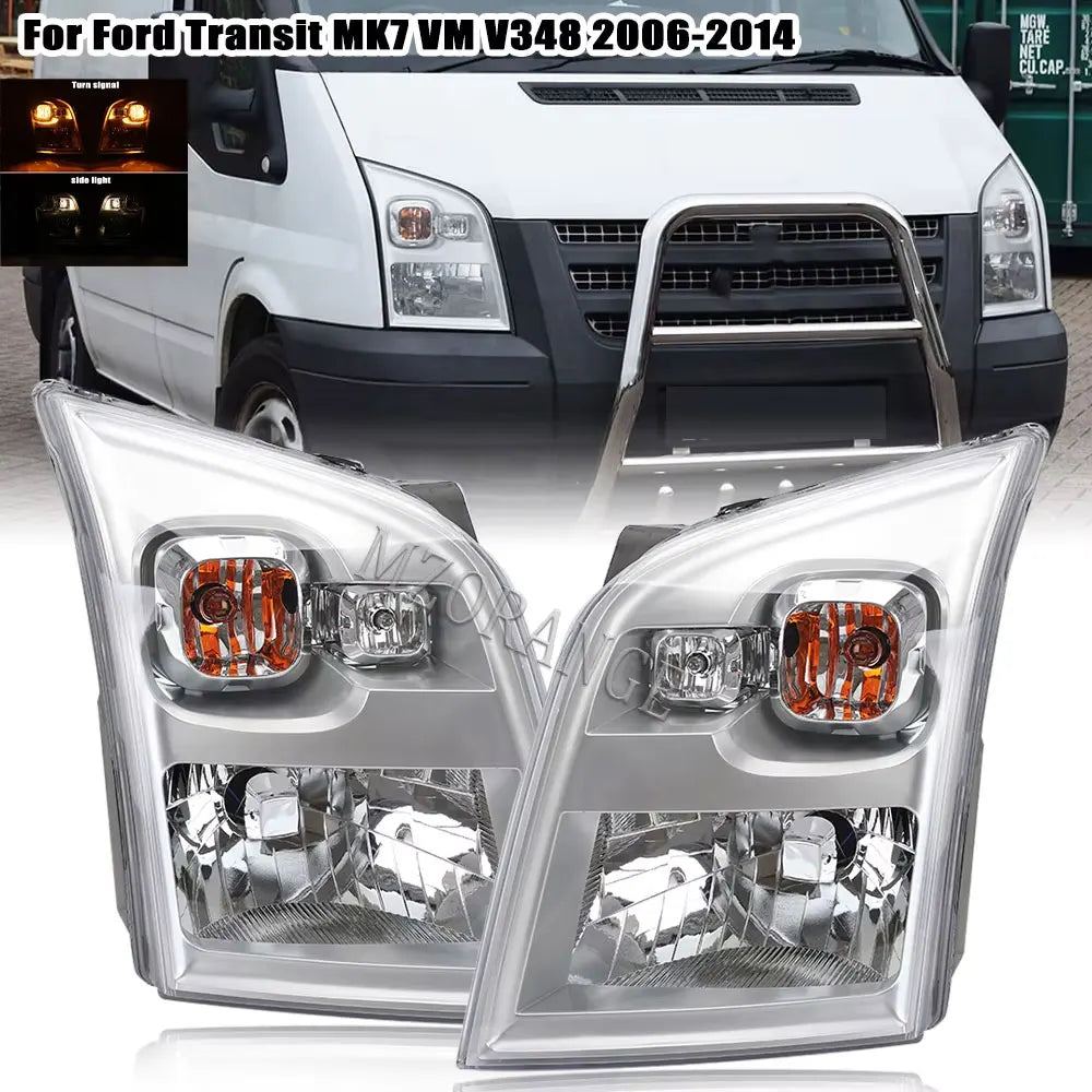 Auto Headlight For Ford Transit MK7 Van V348 2006 -2010 2011 2012 2013 2014 Headlamp Day Light Turn Signal Light Car Accessories