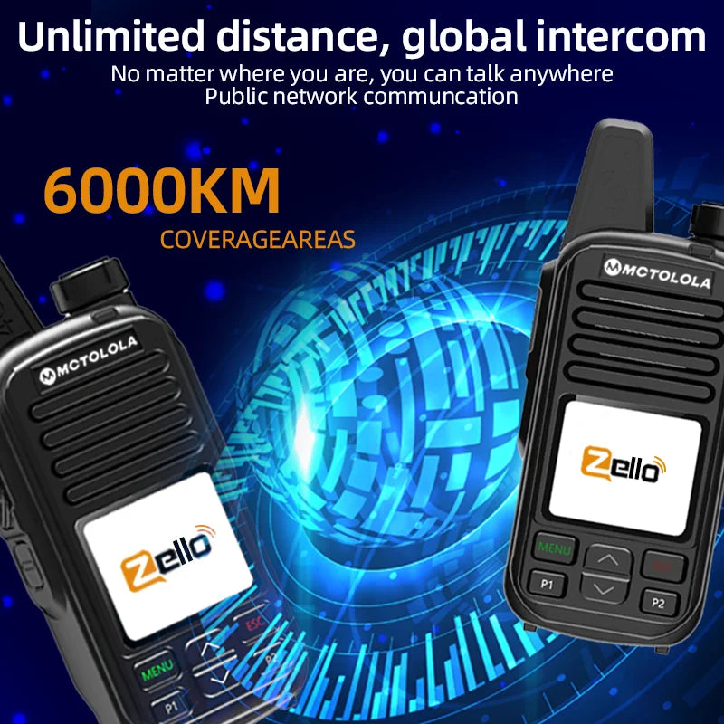 MOTOLOLA 4G Zello global high-definition sound quality walkie talkie Wi Fi  Android Bluetooth Type-C fast charging Global PTT